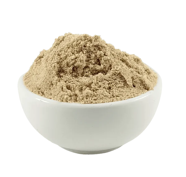 Light Brown Powder in White Bowl PNG Transparent Background
