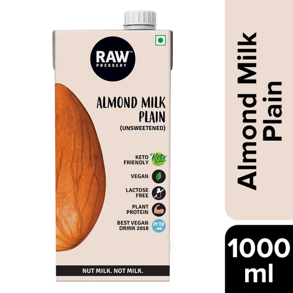 RAW PRESSERY Almond Milk Plain Unsweetened PNG
