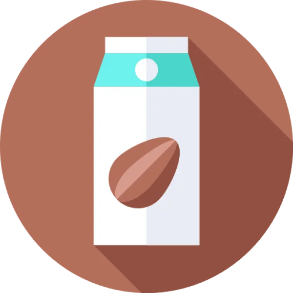 Almond Milk Carton Flat Icon PNG
