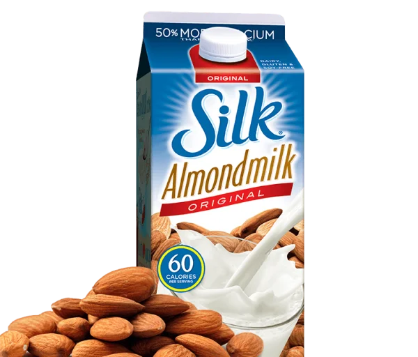 Silk Original Almondmilk Carton with Almonds PNG