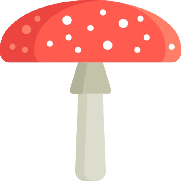 Red Mushroom Icon PNG Transparent Background