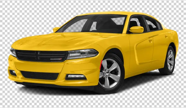 Yellow Dodge Charger PNG Transparent Background