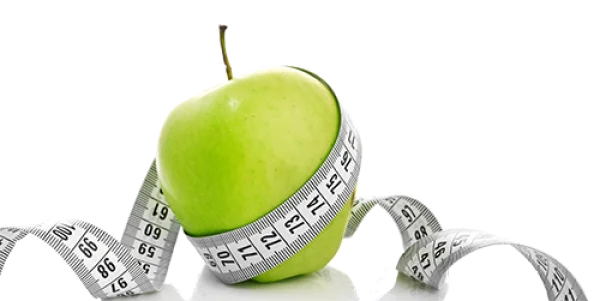 Green Apple and Measuring Tape PNG Transparent Background