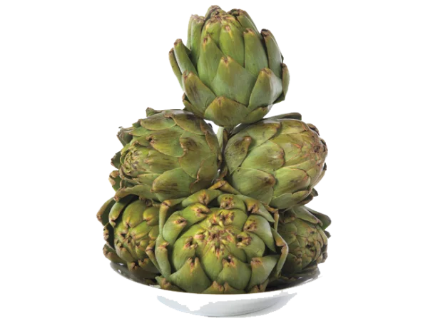 Stack of Fresh Artichokes PNG Transparent