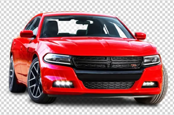 Red Dodge Charger Car PNG Transparent Background