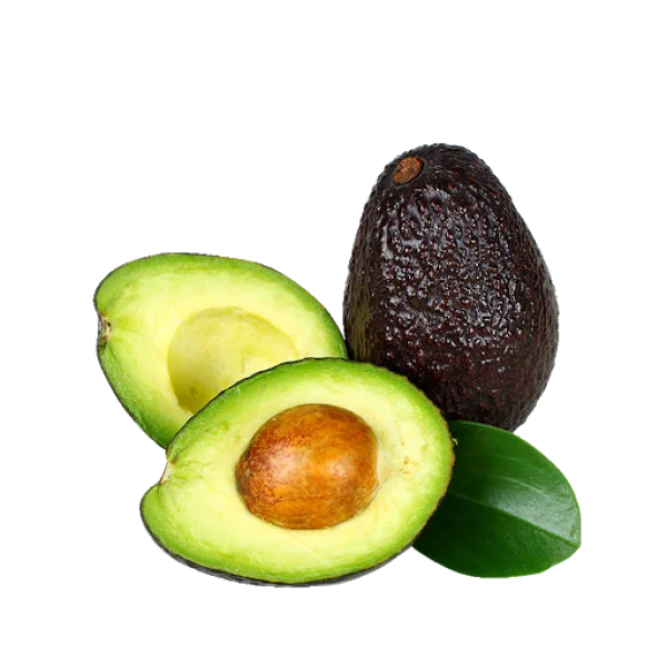 Avocado Whole and Halved PNG Transparent Background