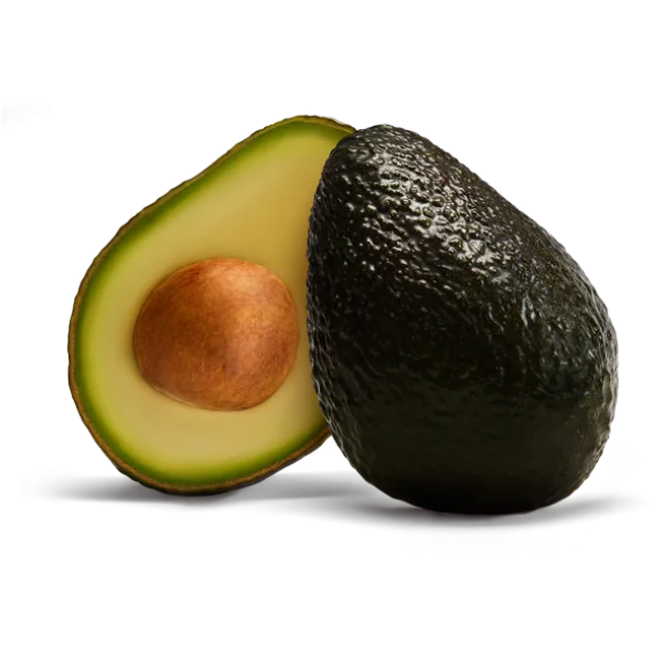 Avocado Whole and Half PNG Transparent Background