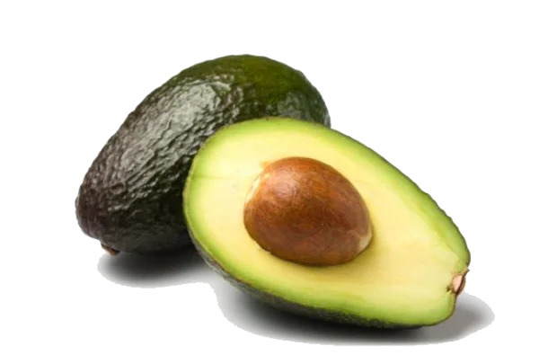 Fresh Avocado Whole and Half PNG Transparent