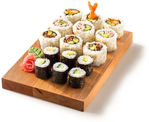Assorted Sushi Platter PNG Transparent Background