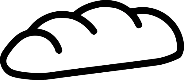 Bread Loaf Outline PNG Transparent Background