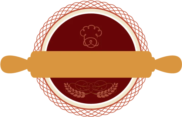 Bakery Chef Rolling Pin Logo PNG Transparent Background