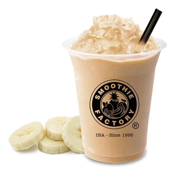 Banana Smoothie with Sliced Bananas PNG Transparent Background