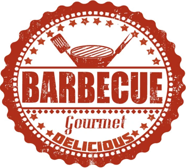 Distressed Barbecue Gourmet Stamp PNG