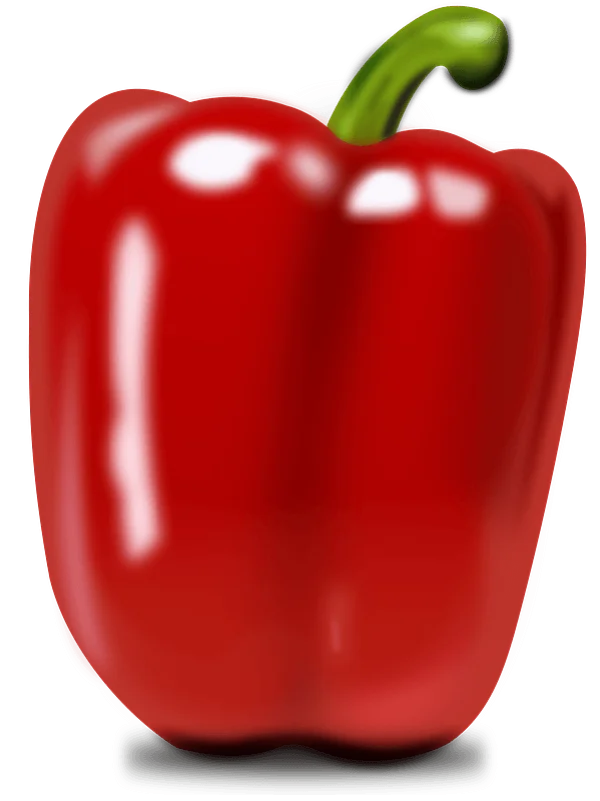 Red Bell Pepper PNG Transparent Background