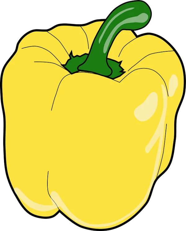 Yellow Bell Pepper PNG Transparent Background