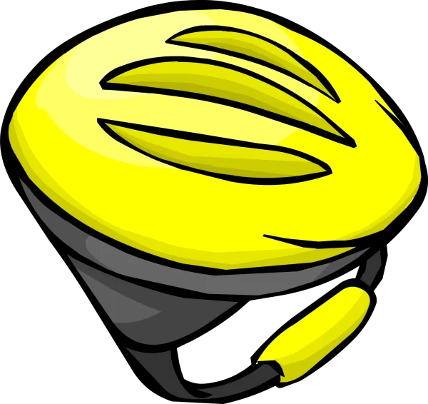 Yellow Bicycle Helmet PNG Transparent Background