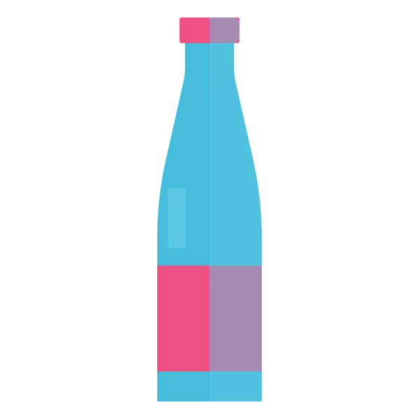 Blue Cartoon Bottle PNG Transparent