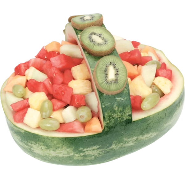Watermelon Fruit Basket PNG Transparent Background