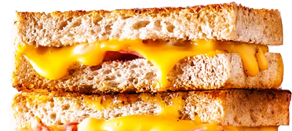 Melted Grilled Cheese Sandwich PNG Transparent Background