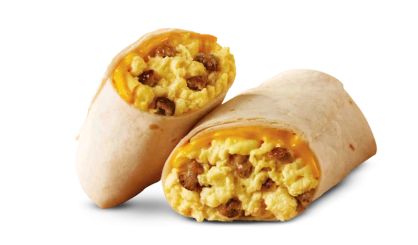 Sausage Egg and Cheese Breakfast Burrito PNG