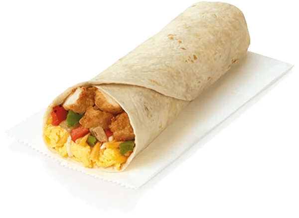 Chicken Breakfast Burrito PNG Transparent Background