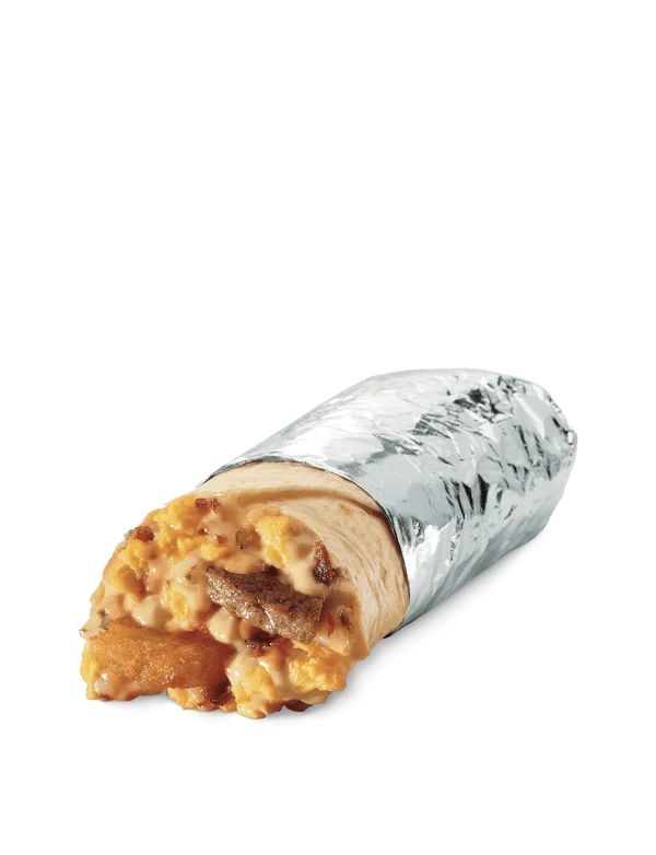 Breakfast Burrito with Foil Wrap PNG Transparent Background