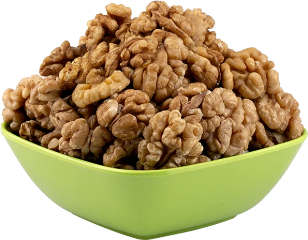 Walnuts in Green Bowl PNG Transparent Background