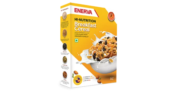 Enerva Hi-Nutrition Breakfast Cereal Box PNG