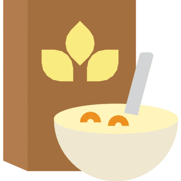 Cereal Box and Bowl PNG
