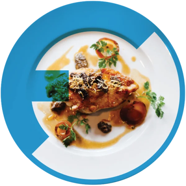 Gourmet Plated Meal PNG Transparent Background