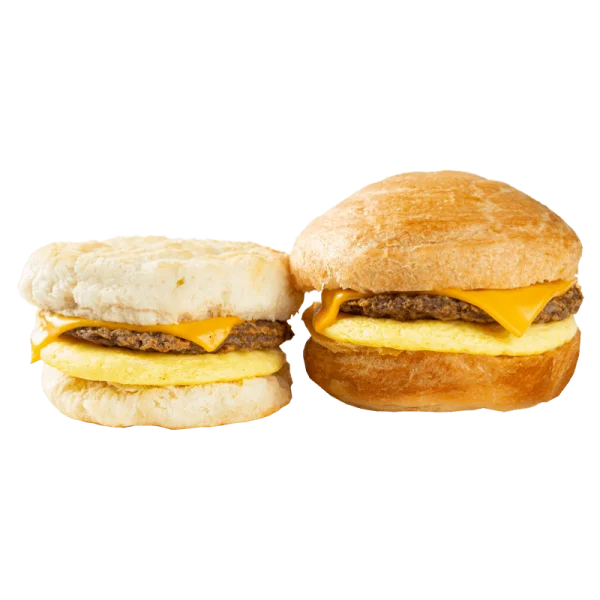 Sausage Egg Cheese Breakfast Sandwiches PNG