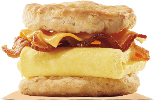 Breakfast Biscuit with Egg, Bacon, and Cheese PNG