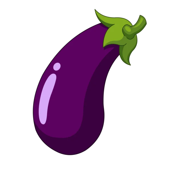 Cartoon Eggplant PNG Transparent Background