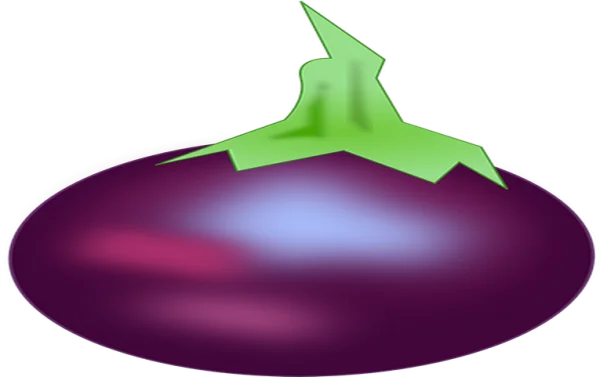 Cartoon Purple Eggplant PNG Transparent Background