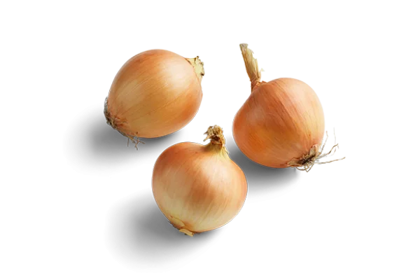 Three Brown Onions PNG Transparent Background