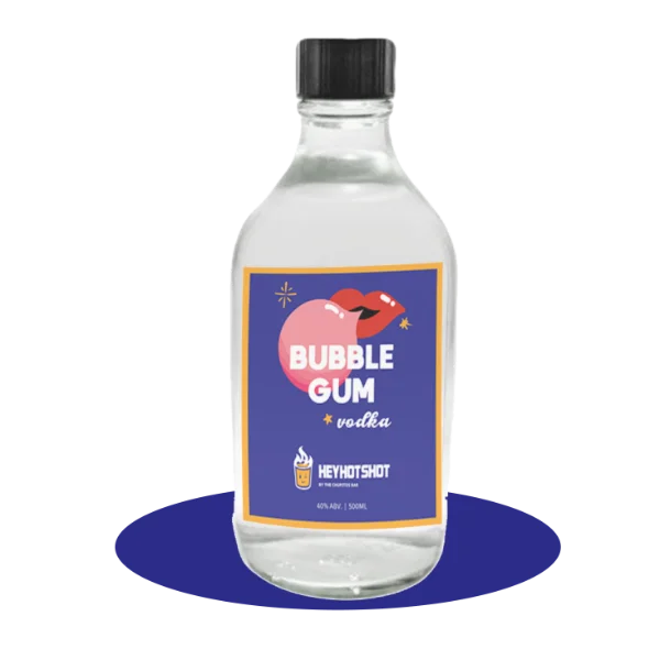 Bubble Gum Vodka Bottle PNG Transparent Background