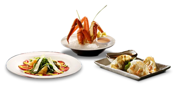 Gourmet Restaurant Dishes Assortment PNG Transparent Background
