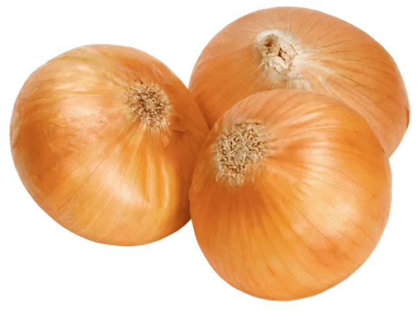 Three Brown Onions PNG Transparent Background