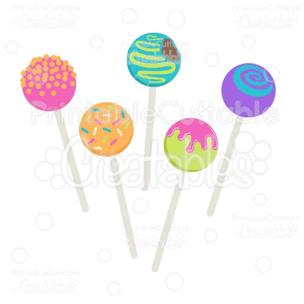 Colorful Cake Pops PNG Transparent Background