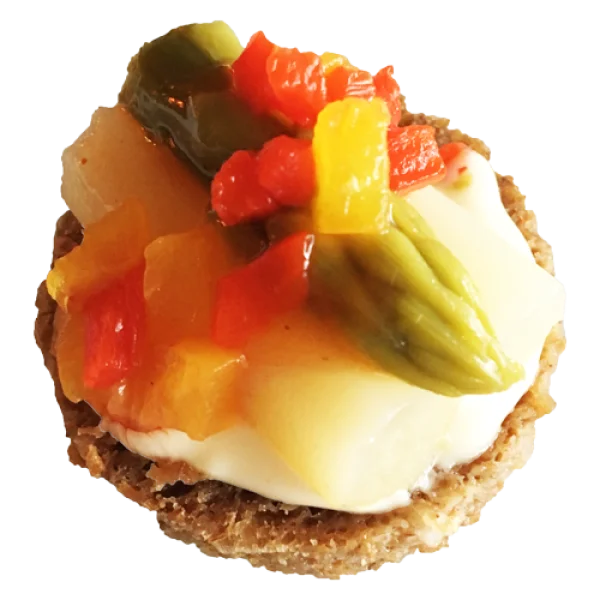 Colorful Savory Tartlet Appetizer PNG Transparent Background