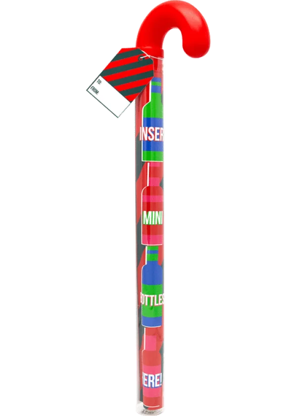 Candy Cane Container with Mini Bottles PNG Transparent Background