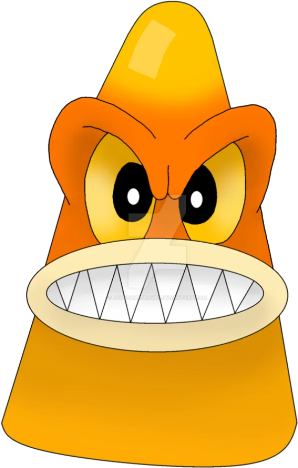 Angry Cartoon Cone Monster PNG Transparent Background
