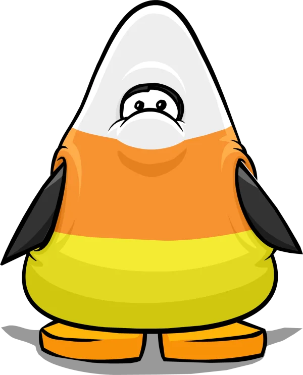 Candy Corn Penguin Character PNG Transparent
