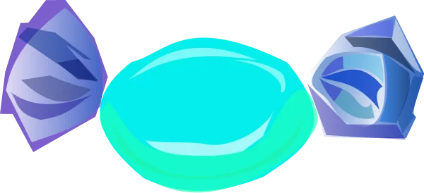 Aqua Blue Wrapped Candy PNG Transparent