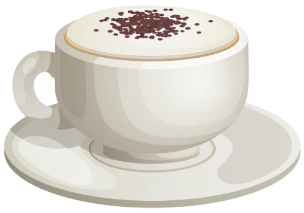 Cartoon Cappuccino Cup PNG Transparent Background