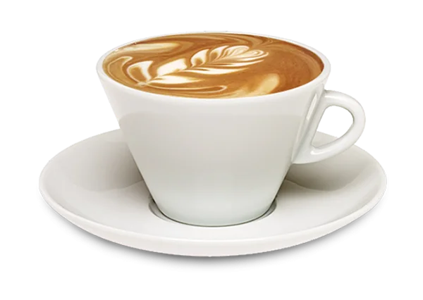 Coffee Cup with Latte Art PNG Transparent Background