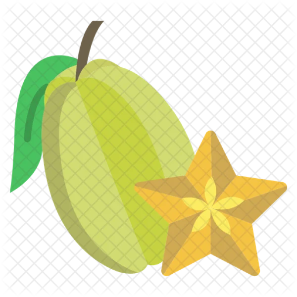 Star Fruit and Slice PNG Transparent Background
