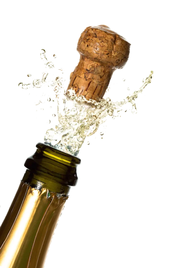 Champagne Bottle Popping PNG Transparent Background
