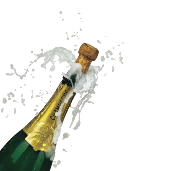 Popping Champagne Bottle PNG Transparent Background