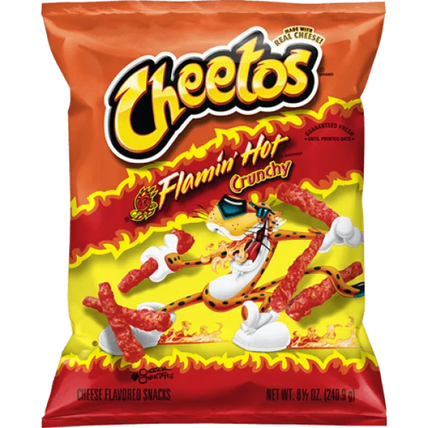 Flamin' Hot Cheetos Crunchy Snack Bag PNG